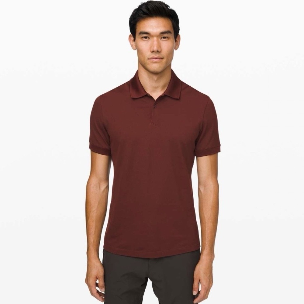 Lululemon Tech Pique Polo in Mahogany